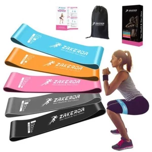 Elastique Bande de Résistance 5 PCS Fitness avec 5 Force Musculation Yoga Pilate - Imagen 1 de 7