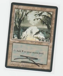 Magic the Gathering ~ MTG ~ 1x Swamp (A) ~ ICE AGE ~ M/NM ~ Signed by Artist - Picture 1 of 3
