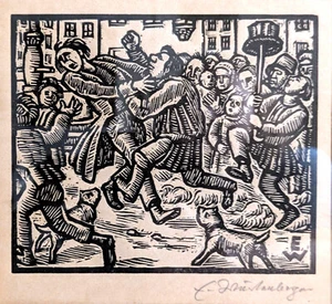 Holzschnitt SIGNIERT original 1918 E. WÜRTENBERGER 1868-1934 Gottfried Keller - Bild 1 von 9