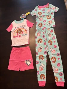 NEW Size 5T: Paw Patrol Girls Pajama Set 4 Piece Cotton Pink FREE SHIPPING - Picture 1 of 5