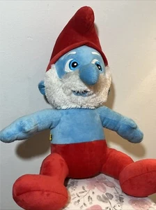 Build-A-Bear BABW Papa Smurf Plush 17 in Soft Toy Stuffed Animal The Smurfs BAB - Picture 1 of 4