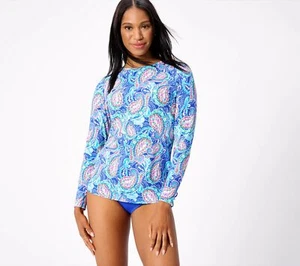 Kim Gravel x Swimsuits For All Long Sleeve Side Tankini Picnic Paisley 10 New - Picture 1 of 1