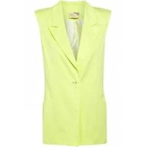 Elizabeth and James Tech Sleeveless Blazer Vest Lemon Lime 8 US / 12 UK $325 - Picture 1 of 10