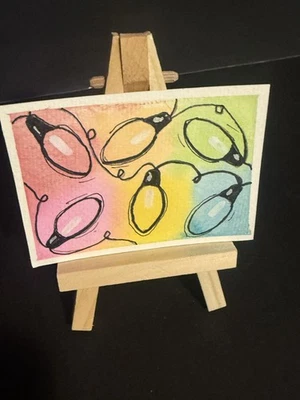 ACEO / Tarjeta de arte / Pintura en miniatura / Original - Acuarela, pintura a tinta 2,5 x 3,5 Foto 1 de 2