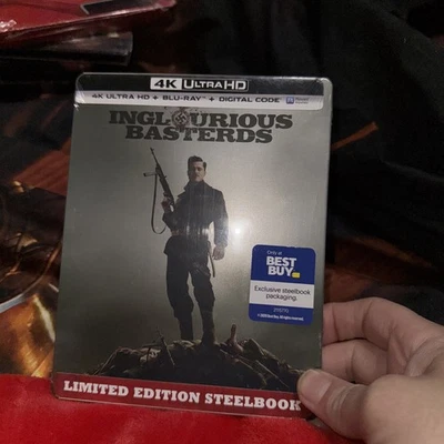 Inglourious Basterds 4K Steelbook (UHD, Blu-Ray, Digital, 2009) New, Sealed, OOP Foto 1 de 2