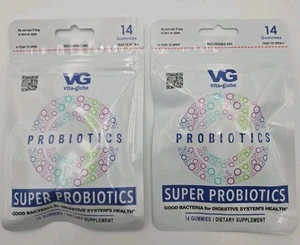Vita-Globe Super Probiotics Gummies 14 Ct Each – Lot of 2 – Digestive Health... - Picture 1 of 2