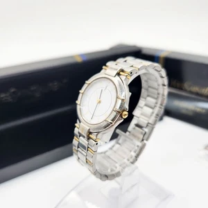 Reloj Yves Saint Laurent Esfera Blanca Dorado Dos Tonos Cuarzo Unisex Auténtico para... - Imagen 1 de 16
