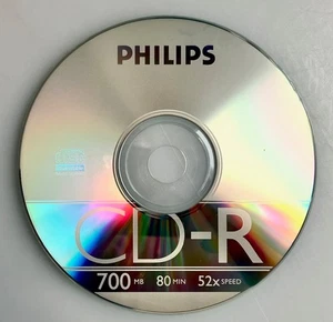 Philips CD-R 700Mb 52x Blank Recordable Discs – New, Unused, Open Box (24 Pack) - Picture 1 of 3