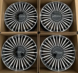 Jantes alu FIAT 16 pouces 50290266 Machined Black FIAT 500 E NEUF - Picture 1 of 7