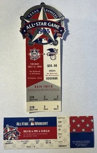 1995 MLB Baseball All Star Game & Home Run Derby Ticket Stub Lot Texas Rangers - Picture 1 of 4