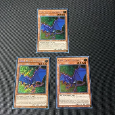 3X Playset Yugioh! C-Crush Wyvern - LCKC-FR021 - FRENCH- Secret Rare-1st ED  - Image 1 of 2