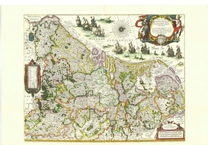 OCEANUS GERMANICUS  Vintage Antique Geographic Urban Map Art Print !!! - Picture 1 of 1