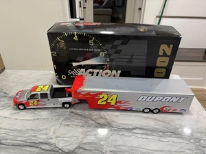 Jeff Gordon 2002 DuPont Flames Brookfield Dually Show Car Hauler 1/24 Diecast - Picture 1 of 8
