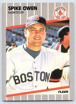 1989 Fleer #93 Spike Owen Boston Red Sox - Image 1 of 2