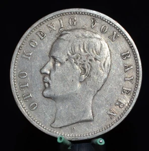 - M.F.B - Dt. Imperio - 5 marcos 1894 D. - Baviera Rey Otto - 12. - Imagen 1 de 4