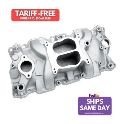 Professional Products 52001, One Sbc Power+Plus Ps Manifold - Satin Aluminum  - Image 1 of 4