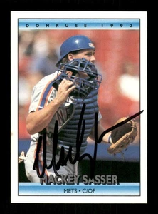 1992 Donruss 256 Mackey Sasser autografo firmato MZ BXCP59 - Foto 1 di 2