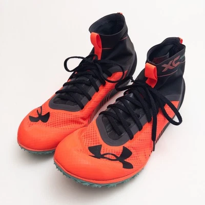 Under Armour Charged Bandit XC Cross Country Spike Shoes Men’s 10.5 Orange/Black - Image 1 of 4