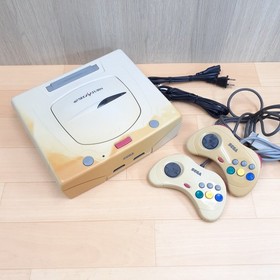 Sega Saturn Japanese white console bundle with 2 controllers & cables tested