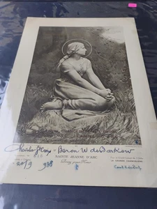 Antique Manuscript Grand Order Of Joan Of Arc 1938 Italy Baron W De Barkow - Picture 1 of 6