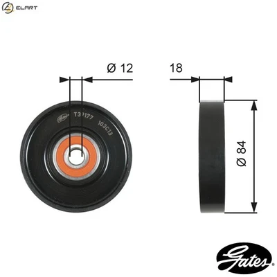 TENSIONER PULLEY VRIBBED BELT T39177 FOR NISSAN SENTRA/IV NOTE SABRE PULSAR/VI - Image 1 of 4