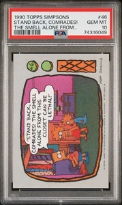 1990 Topps Simpsons Stand Back Comrades! The Smell Alone From... #46 PSA 10 - Picture 1 of 2