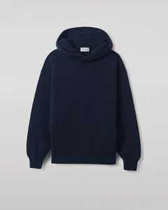 Scotland Johnstons of Elgin Dark Navy 100% Cashmere Hooded Hoodie Sweater Size M - Bild 1 von 11
