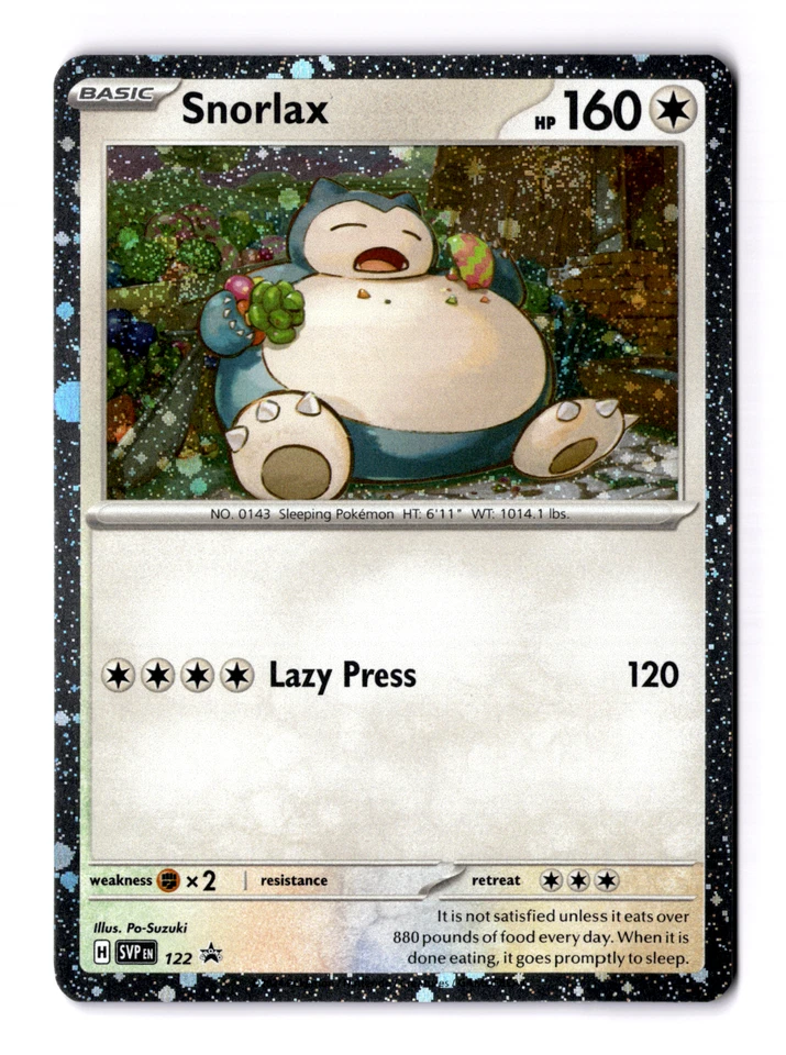 Snorlax 122 Sv: Scarlet & Violet Promo Cards Holo  2 Swirls NM - Image 1 of 4