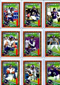 2025 Score-A-Treat Football Minnesota Vikings Team Set 12 Base Cards + 2 Inserts - Picture 1 of 2