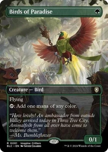 Birds of Paradise (Borderless) - Damaged / Poor MTG Commander: Bloomburrow - Picture 1 of 1