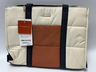 LOVEVOOK Tote Bag for Women, Puffer Work Handbag 15.6 Inch inch, Black  - Image 1 of 2