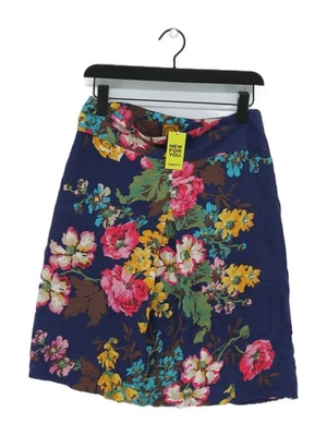 Joules Women's Midi Skirt UK 10 Blue Floral 100% Viscose Midi Straight & Pencil - Image 1 of 4