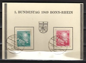 1949 Germany Scott 665-666 FDC on Commemorative Card, Lot #81 - Picture 1 of 2