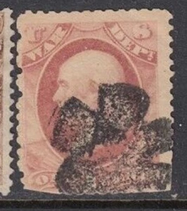 1c WAR - BANKNOTE OFFICIAL w UNUSUAL FANCY CANCEL !! - Picture 1 of 1