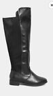 Yours Curve Wide Plus Black Size 8 Knee High Boots Back Elastic Stretch