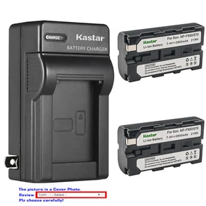 Kastar Battery AC Wall Charger for Sony NP-F330 NP-F550 NP-F570 & Sony BC-VM50 - Picture 1 of 11