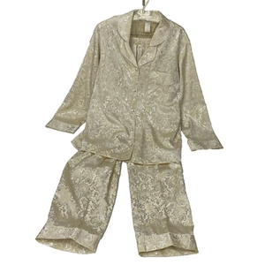 Vintage Inner Most Damen Gr. M Schlafanzug Nachtwäsche Light Biege 100% Polyester - Bild 1 von 21