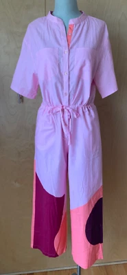 NUEVO CON ETIQUETAS EL KIT NYC Issa Mono Dalia Rosa Corte Papel Talla 4 Foto 1 de 4