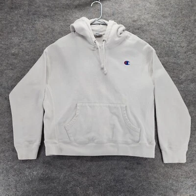 Sudadera con capucha vintage Champion para mujer 2XL tejido inverso blanca Foto 1 de 4