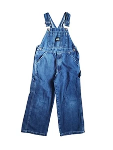 Key Youth Overalls Carpenter Bottoms Blue Jean Denim Coveralls Boys Size 6 - Picture 1 of 8