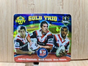 GOLD TRIO🏆Smiths 2004 #59 Roosters Gold Series Footy Tazo🏆 - Picture 1 of 2