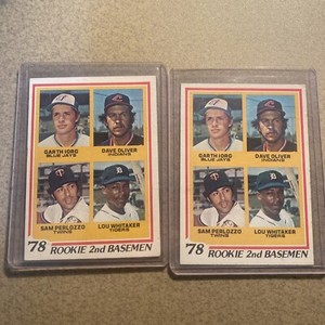 (2) 1978 Rookie 2nd Baseman Topps #704  Lou Whitaker RC