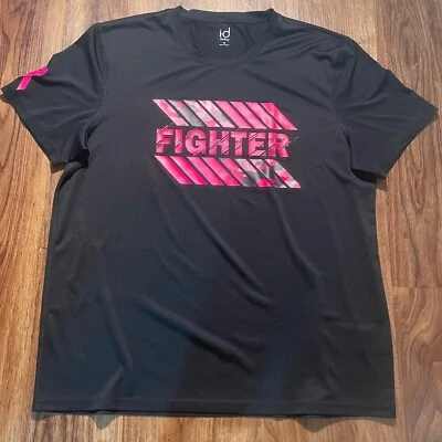 Ideology Men's Breast Cancer Awareness Fighter T-Shirt Black Size XL - Image 1 of 4