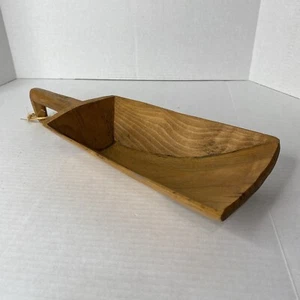 Vintage Antique Hand Carved Wooden Grain Feed Scoop Wood 15" Spoon - Picture 1 of 6