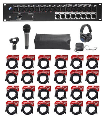 Soundcraft Mini Stagebox 16R 2U MSB16R 16x8+Cables+Audio Technica Mic+Headphones - Image 1 of 4