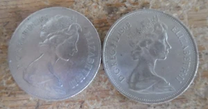 2 Queen Elizabeth II 10 pence Coin circulated- 1968 & 1969 - Picture 1 of 5