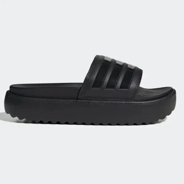 Adidas Mujer Adilette Plataforma Tobogán 'Triple Negro' - HQ6179 NUEVO CON ETIQUETAS Foto 1 de 1