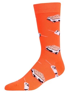 HELL NEONORANGE SMORES HERREN KLEID CREW SOCKEN - Bild 1 von 6