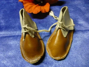  chaussures cuir artisanals neuves poupée ,réborn,  raynal,bella ,gégé ,famosa= - Photo 1/2