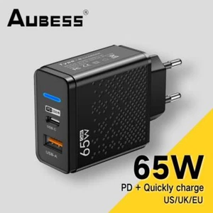 Aubess 65W GaN USB Type C Charger For Laptop PPS 45W 25W Fast Charge For Samsung - Zdjęcie 1 z 16